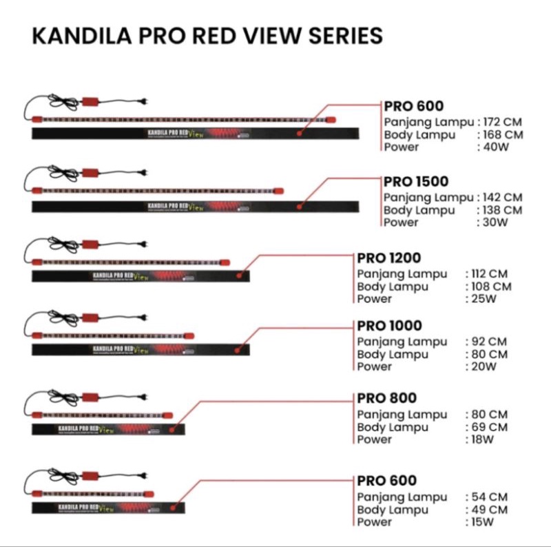 Jual VF34RX LAMPU LED VIEW KANDILA PRO RED AQUARIUM IKAN AROWANA