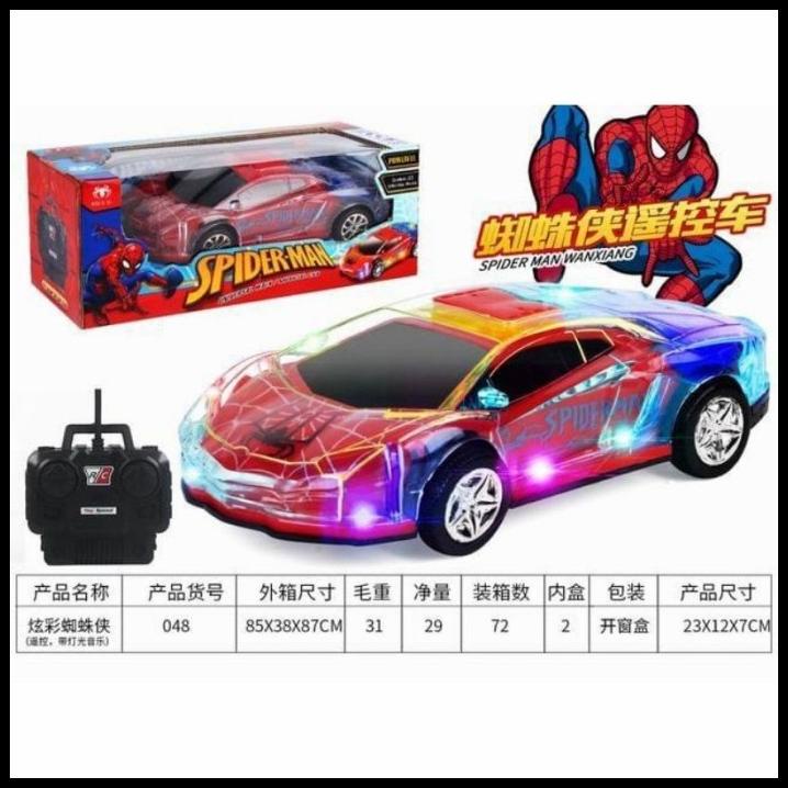 Mainan Mobil Spiderman Full lampu remote control