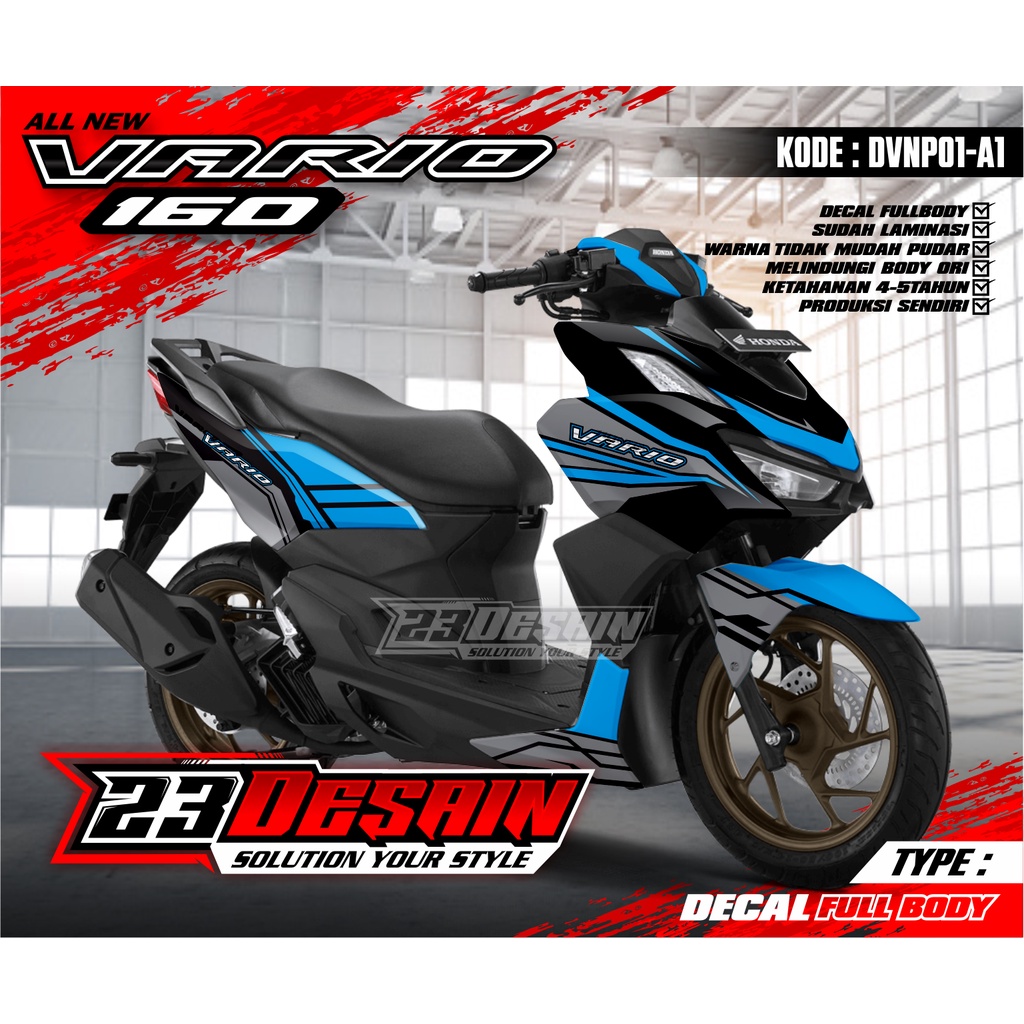 Decal vario new 160 2022 stiker striping vario 160 stiker fullbody honda vario 160 stiker decal hond