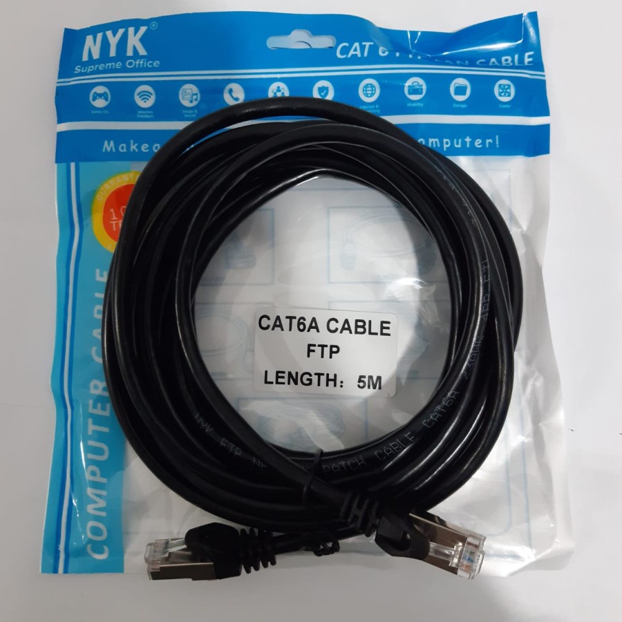 NYK Kabel Lan FTP Cat6a 5 Meter Outdoor - Cable 5m Cat6 - STP Cat 6