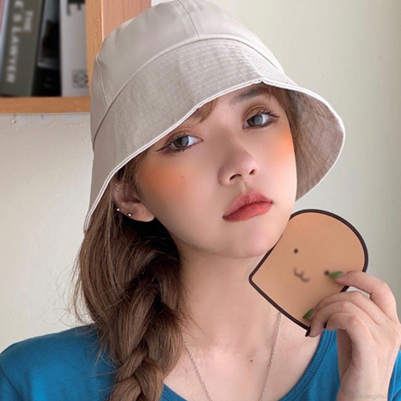 Topi Bucket Wanita Topi Bucket Perlindungan Matahari Cocok Untuk Musim Semi Musim Panas Topi