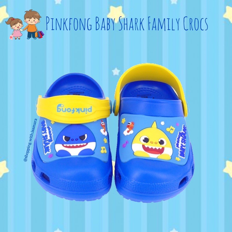 ori pinkfong baby shark family sandal / sendal