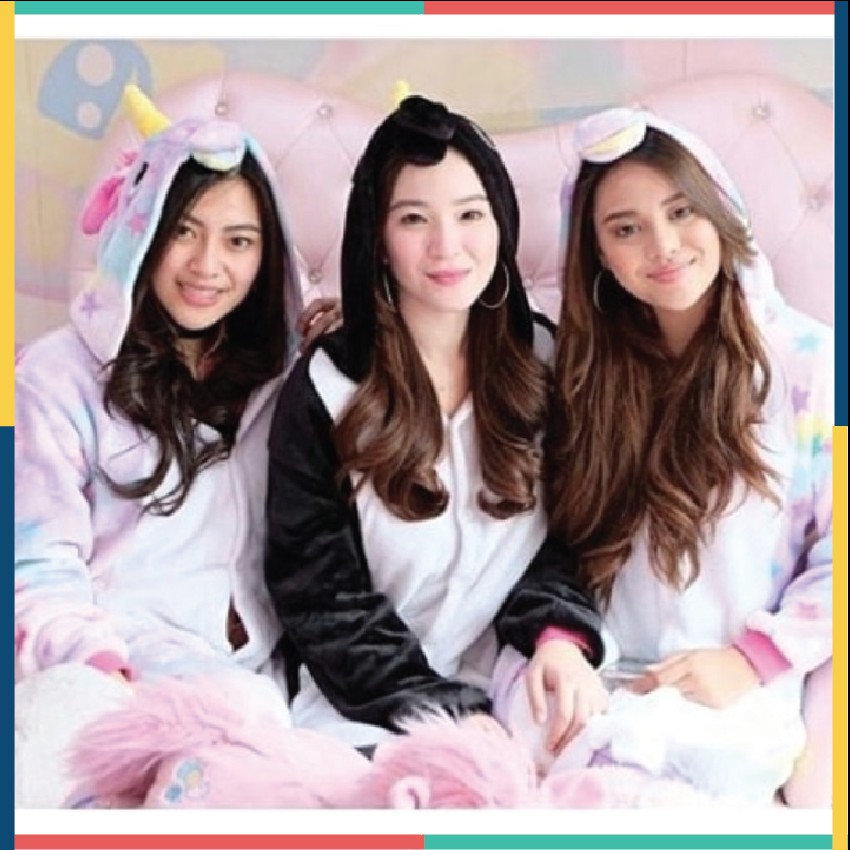 ONESIE UNICORN STAR RAINBOW LOLIPOP KARAKTER PIYAMA KOSTUM COSPLAY DEWASA