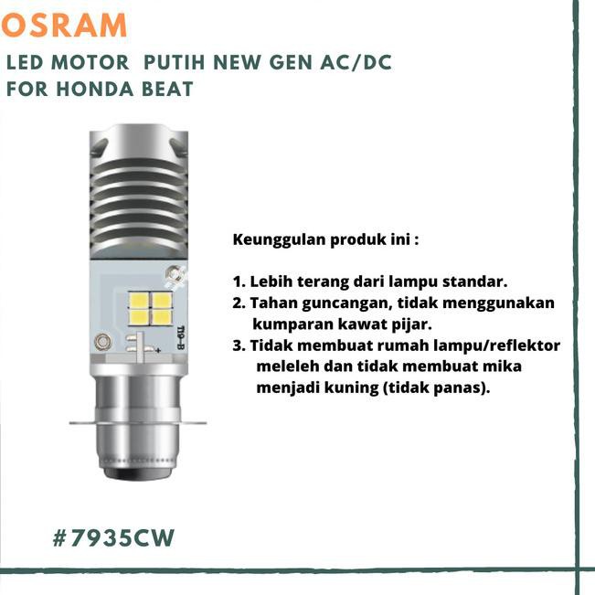 Lampu Motor LED  Beat Osram Original 7935Cw AC/DC 1F1