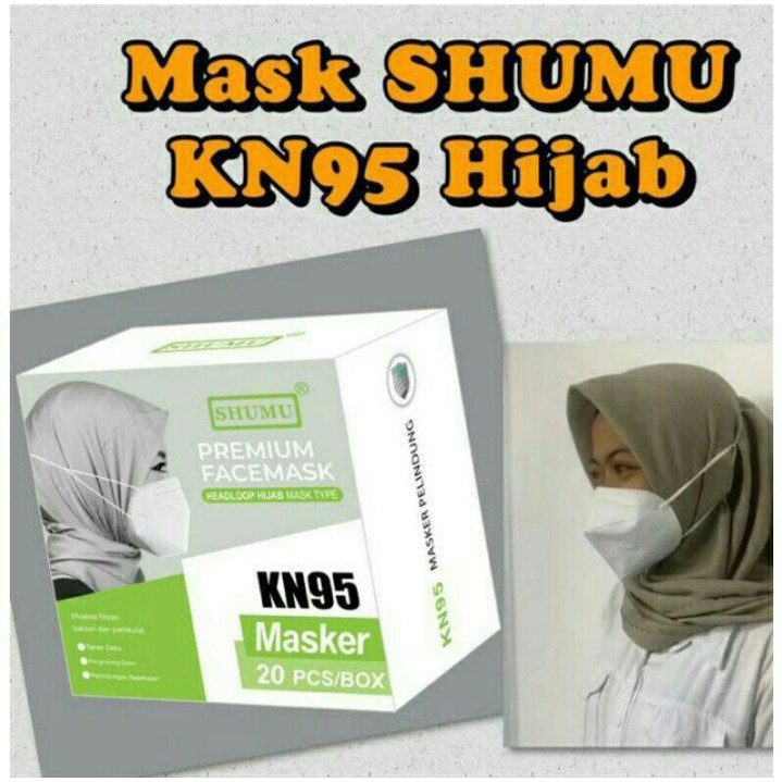 Masker KN95 hijab  Masker KN95 headloop packing satuan termurah