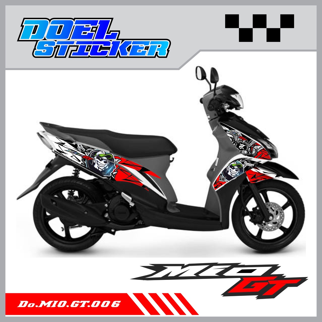 STICKER STRIPING MIO GT - STICKER STRIPING LIST VARIASI HOLOGRAM , CROME MIO GT DOEL 006