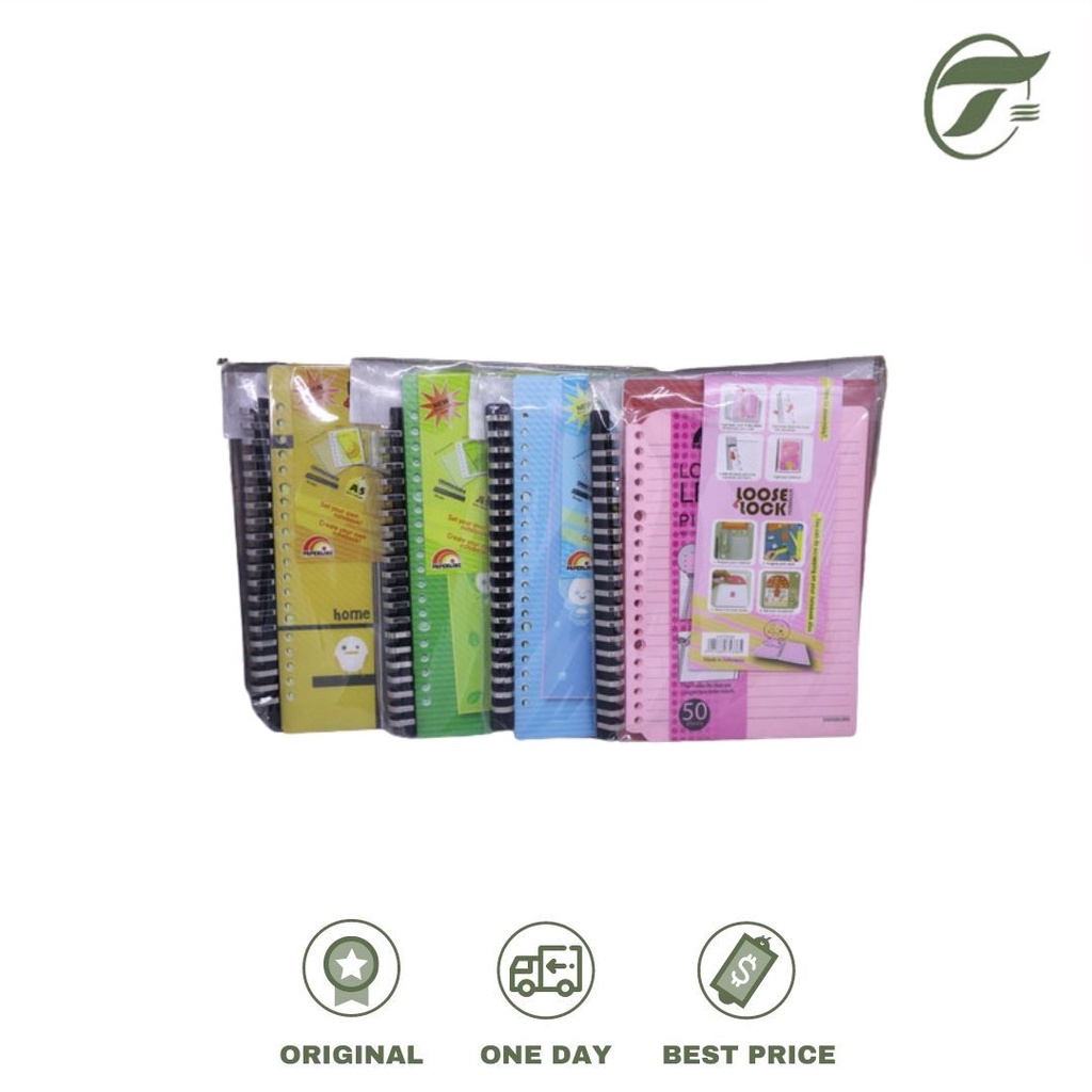 

LOOSE LEAF & LOCK SCRAP PPL LL A5 LOCK PAPERLINE BLUE/GREEN/PINK/YELLOW/WHITE
