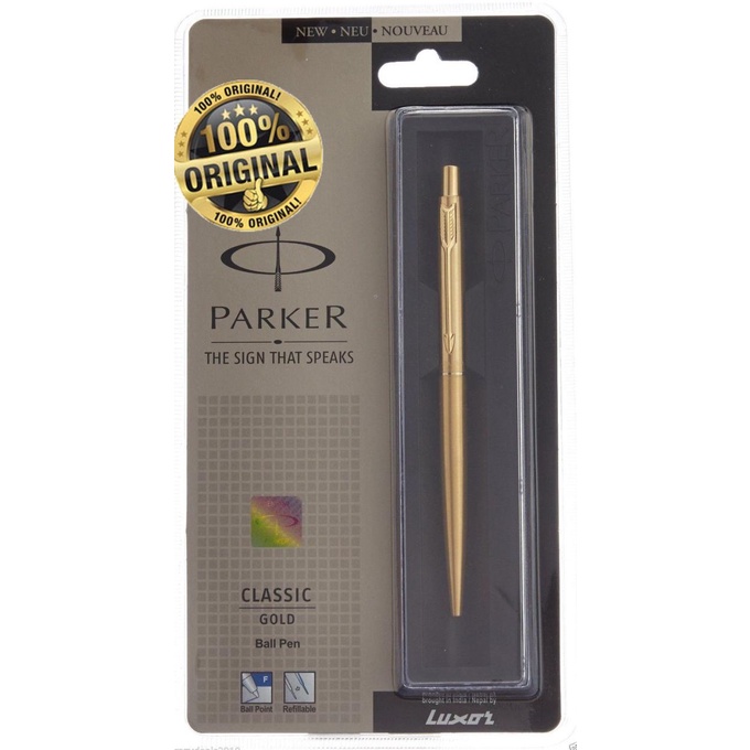 

Parker Classic Gold GT Ball Pen 100% ORIGINAL Blue Ink