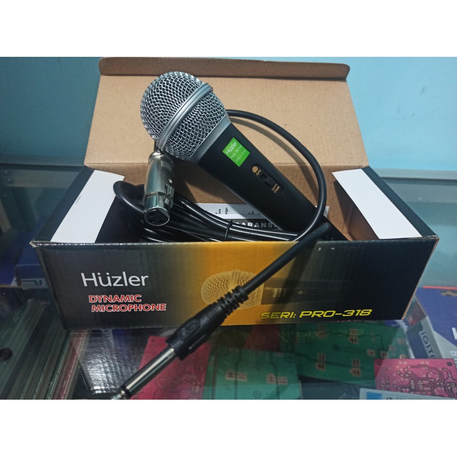 Microphone MIC Cable KARAOKE PROFESIONAL HUZLER PRO 318