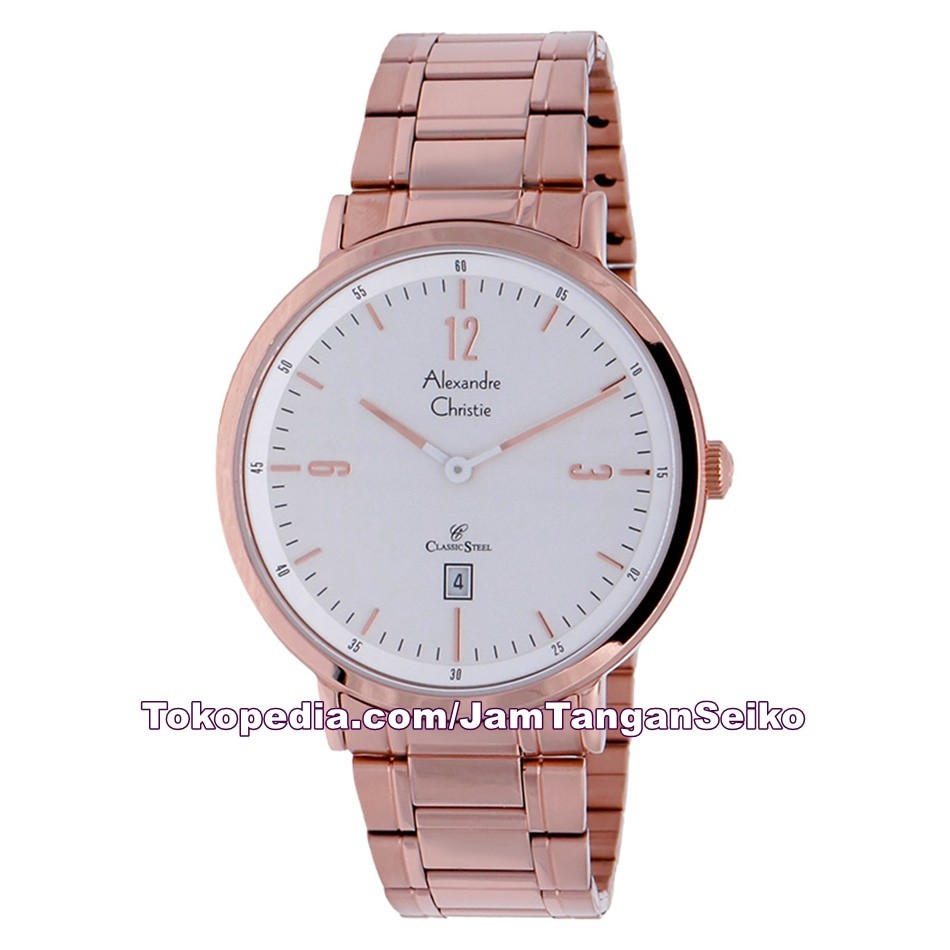 Jam Tangan Pria Alexandre Christie AC 8499 MD BRGSL Original Stainless