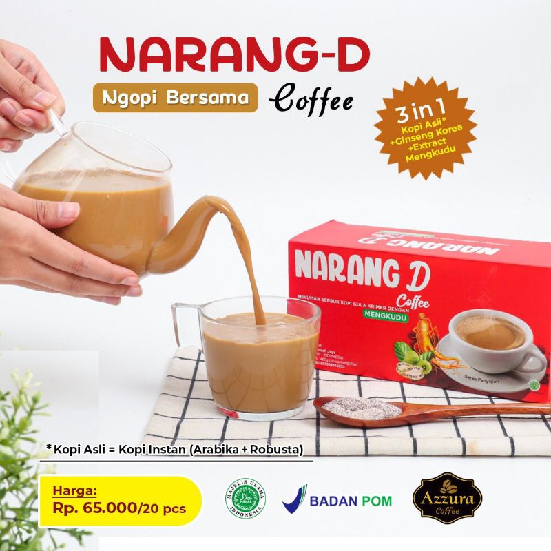 

Kopi Narang-D / Kopi Herbal Azzura / Kopi Sehat