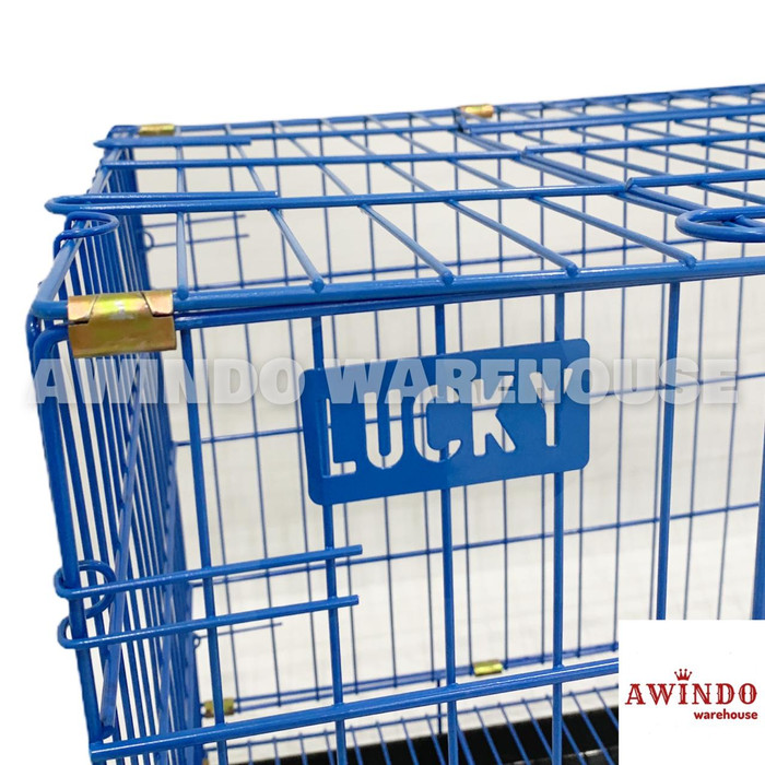 KANDANG BESI LIPAT SIZE JUMBO 75x52x50 RUMAH PET CARGO KUCING ANJING KELINCI TUPAI MUSANG LUCKY 175