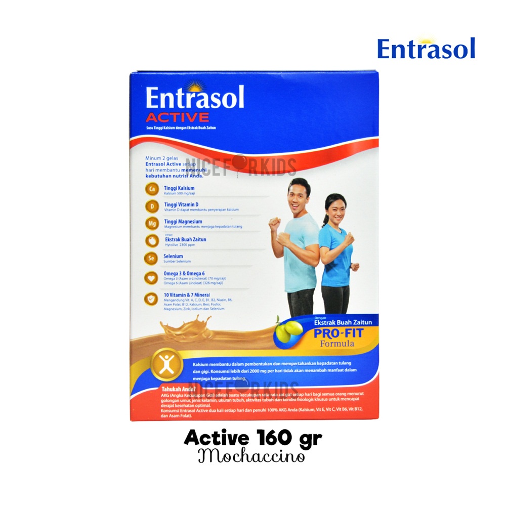 Entrasol Active Susu Kalsium Kemasan 160gr