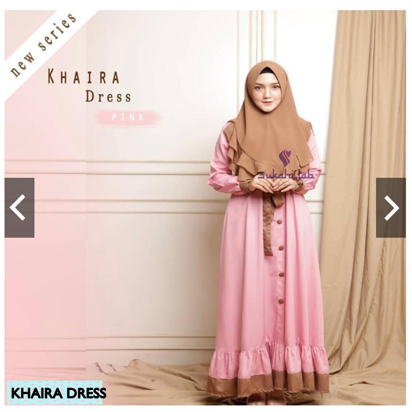 SHAFIRA Khaira Dress Syari PLUS KHIMAR Termurah Gamis  