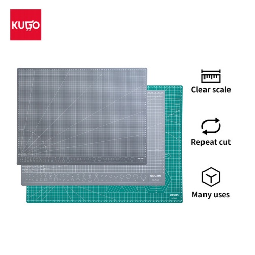 

DELI Alas Potong Kertas Cutting Mat Serba Guna uk A4/A3/A2, Warna Hijau