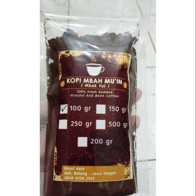 

Kopi bubuk murni lokal robusta dari pegunungan 100gr