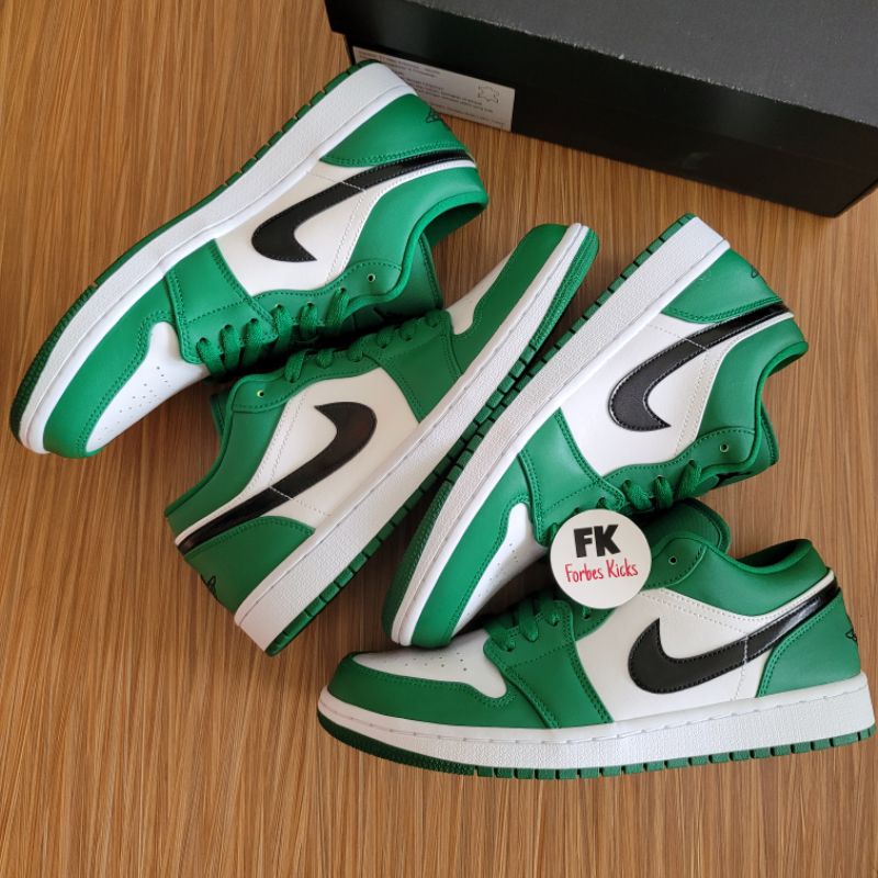 Air Jordan 1 Low Pine Green || black white