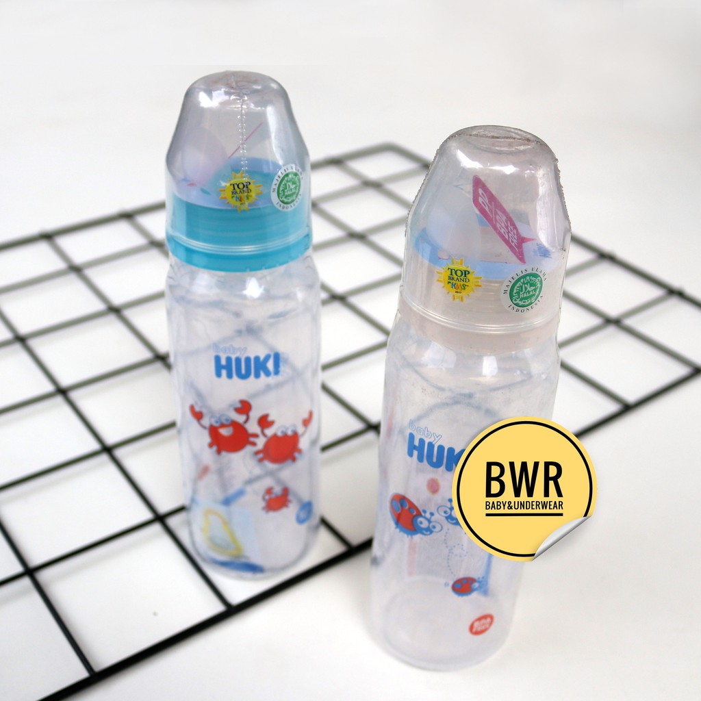 Botol Susu Baby HUKI 240ml | Botol Susu Bayi sudah BPA Free Higienis || Bwr IX