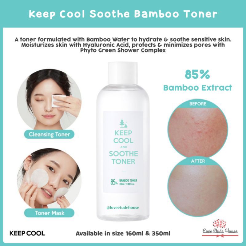 KEEP COOL SOOTHE BAMBOO TONER 160ml 350ml