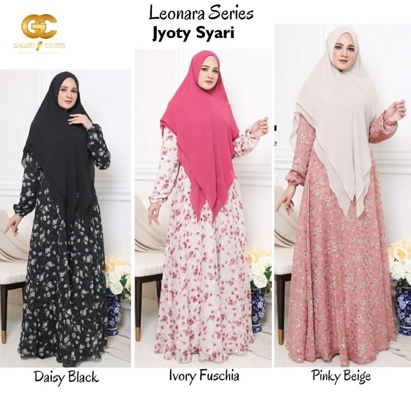 LEONARA SERIES Original By Jyoti Syari sisterbrand of Jawhara Syari. Gamis premium quality low price