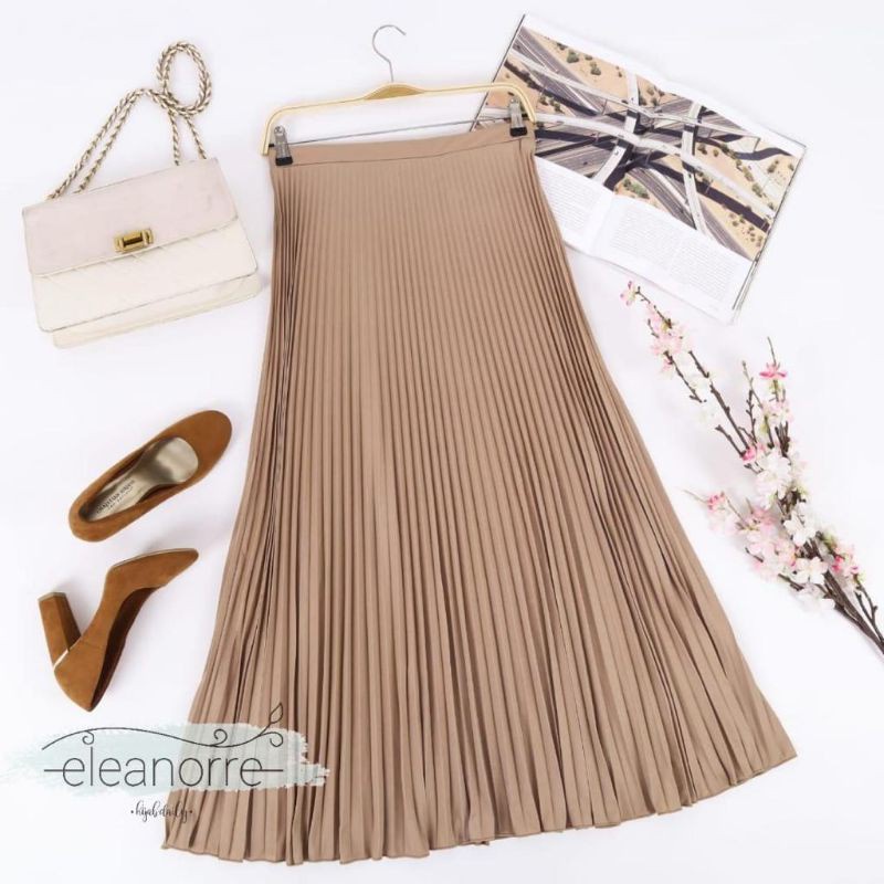 Eleanorre Rok Plisket Skirt Pleats Rok Bawahan Wanita