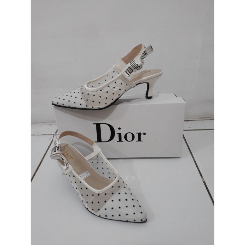 (freebox DR) Swiss Dotted Heels Tulang 5cm - JRL.01