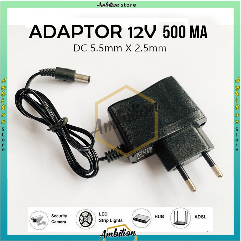 TERBARU!!! ADAPTER 12V 0.5A[500mA]  - ORIGINAL POWER SUPPLY [Bisa bayar ditempat]