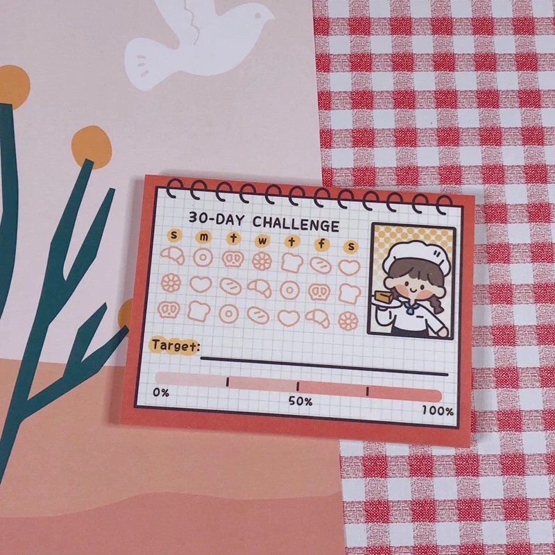 50 Lembar Memopad Check List To Do List-Baking Diary