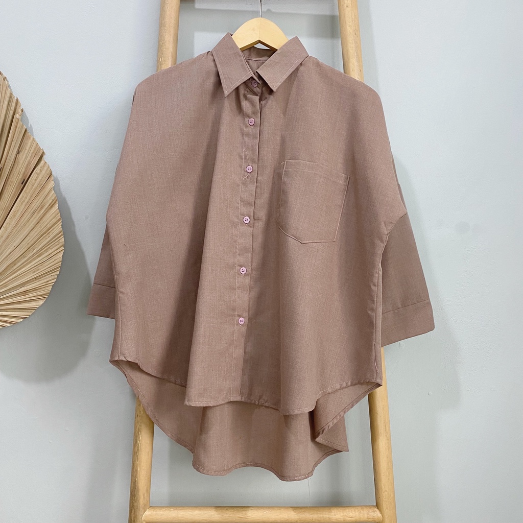 KEMEJA POLOS RAISA KATUN PREMIUM SHIRT BTS B089-Milo