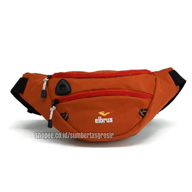 Tas pinggang/slempang/Pria/premium Elbrus Orange - Tas Fashion Pria