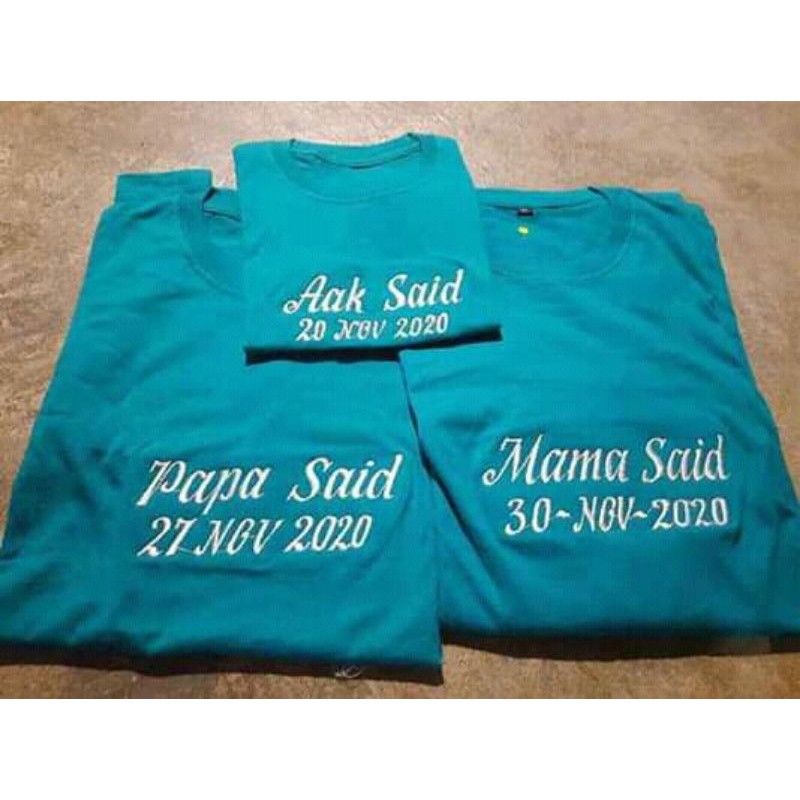 KitaKapel Kaos Bordir Nama Kaos Couple Kaos Family bahan combed 24s 30s