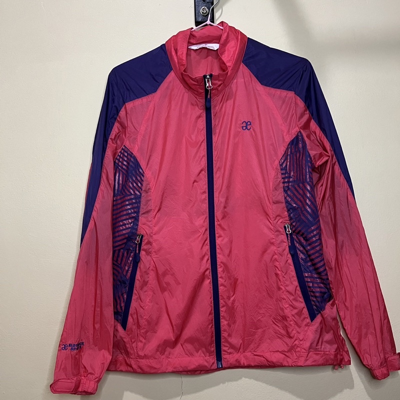 Thrift Jaket running merk Elegance sport Warna Pink ungu / Preloved / Second Murah meriah