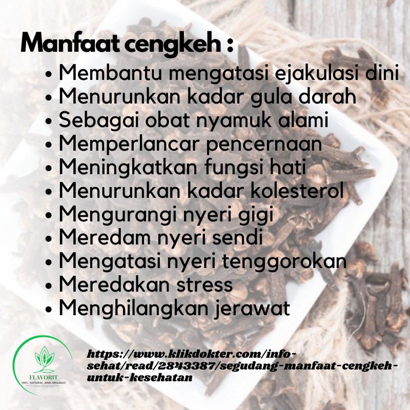 Cengkeh Bubuk Clove Powder Murni Asli Kering Organik Rempah Herbal Bumbu Dapur Penyedap Rasa