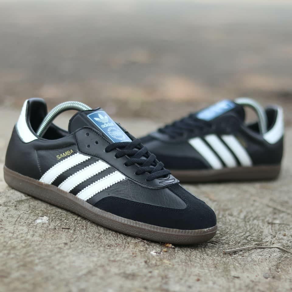 adidas samba black on feet