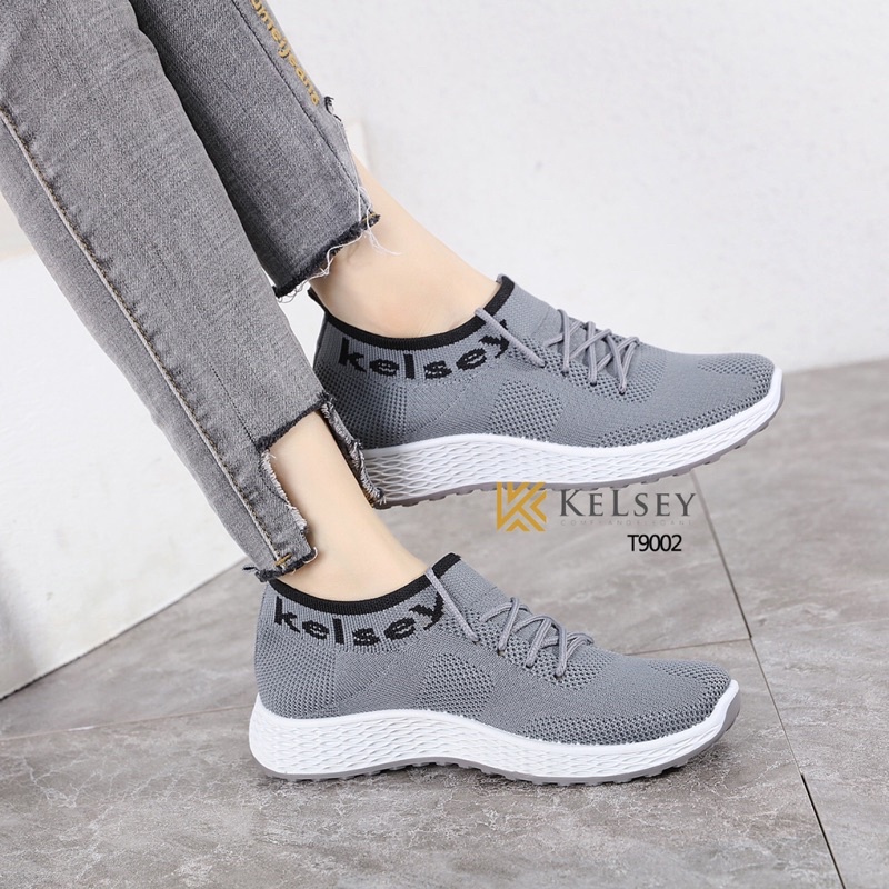 (GRATIS ALAS KAKI) NICOLE SEPATU SNEAKERS WANITA KELSEY #T9002  SEPATU FLYKNIT WANITA NYLON SNEAKERS CASUAL IMPORT