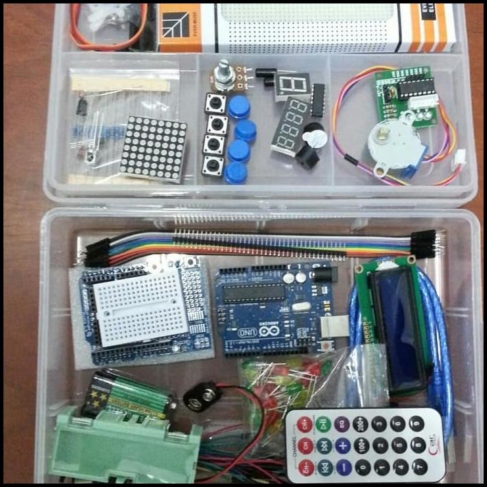 Arduino Uno R3 Starter Kit Paket Belajar Compatible