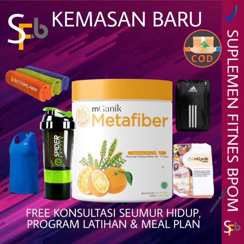 MGANIK METAFIBER 450 Gr Gram Minuman Serat Fiber Untuk Diabetes M ganik Meta fiber