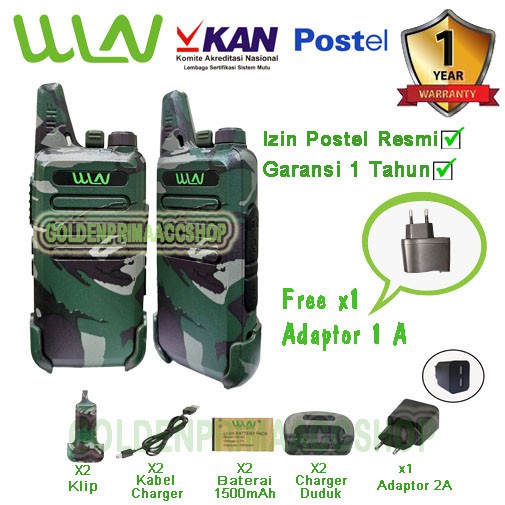 HT WLN KD-C1 VARIASI LORENG + CHARGER DUDUK (DESKTOP) ISI 2 PCS