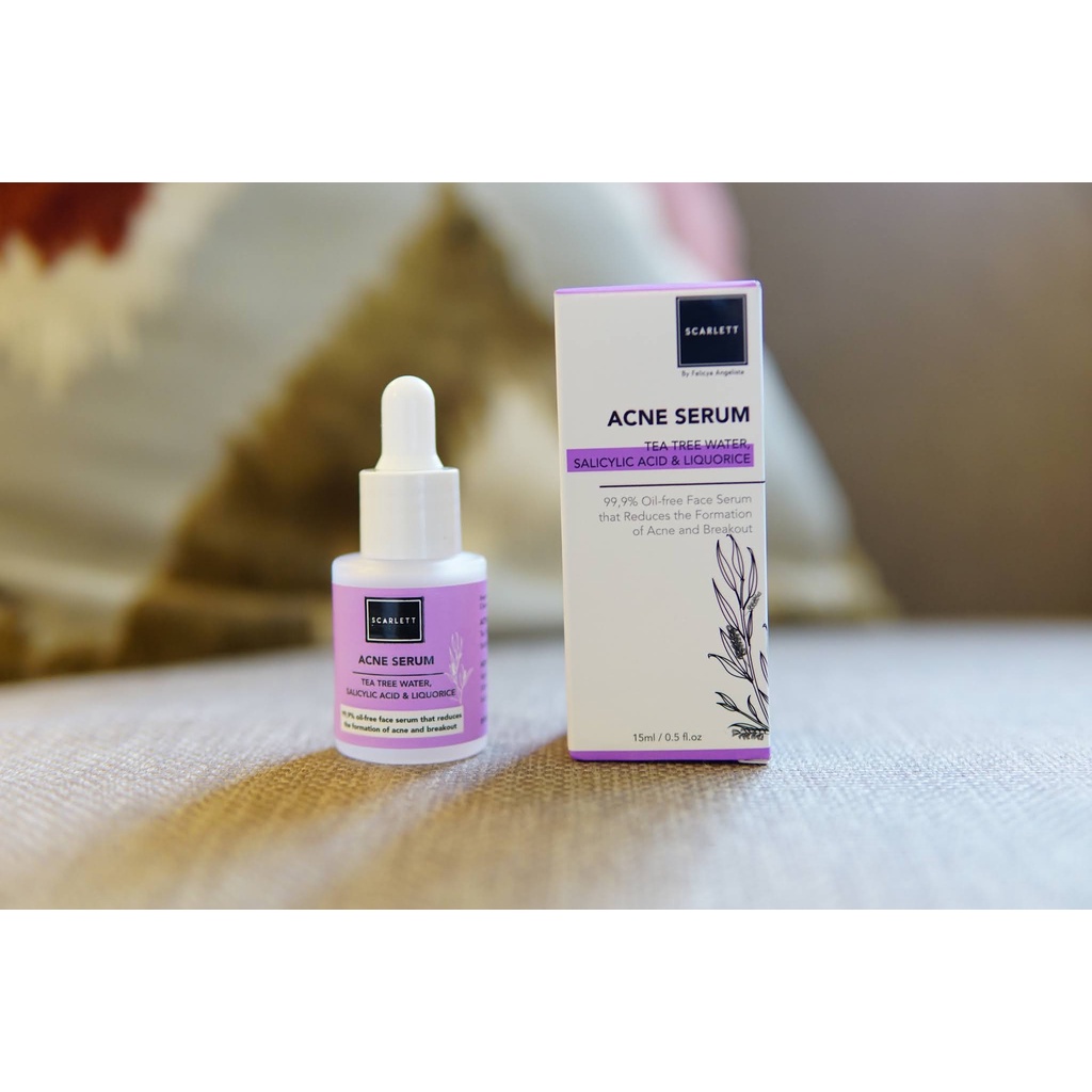 [ORI] Serum Mini Scarlett Acne Meredakan Jerawat Meradang Iritasi Kemerahan Meregenerasi Kulit I BPOM 15ml