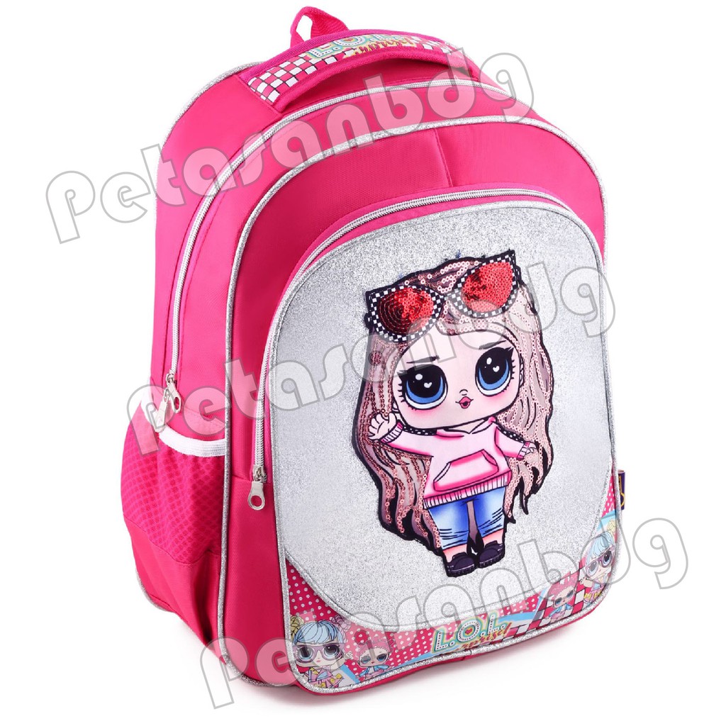 PTS - Ransel Sekolah Anak SD Perempuan Karakter LOL SURPRISE - Ransel Glitter LED MUSIC - SAY HI