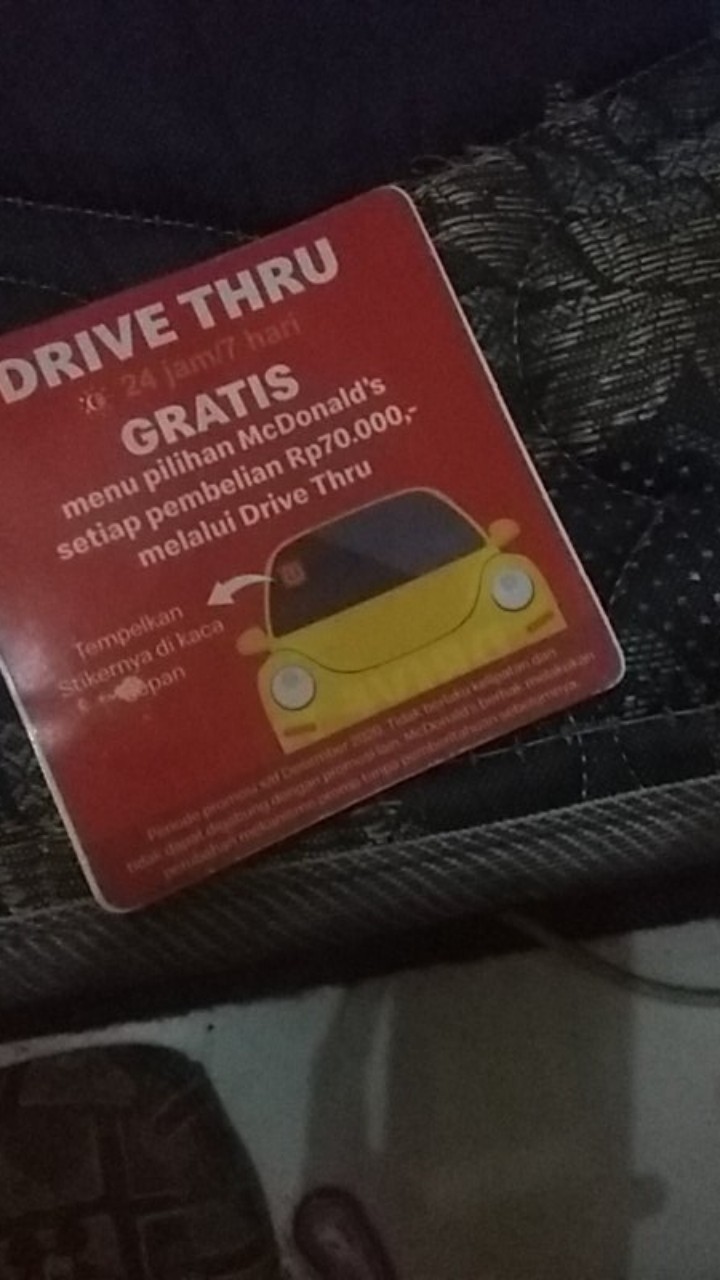 Stiker Sticker Drive Thru Mcdonald Mcd Tempel Dari Dalam Kaca Mobil Shopee Indonesia