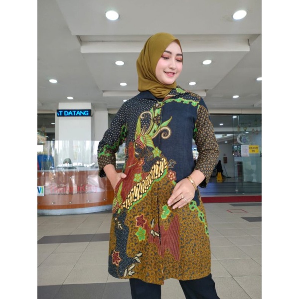 DRESS TUNIK BATIK KEKINIAN MODERN KATUN PEKALONGAN PREMIUM THAMRIN CITY