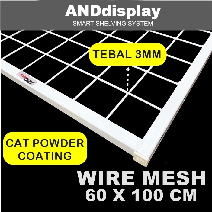 WIRE GRID MESH 60 X 100 CM - WIRE GRID MESH - KAWAT JARING KOTAK - RAM DINDING BINGKAI
