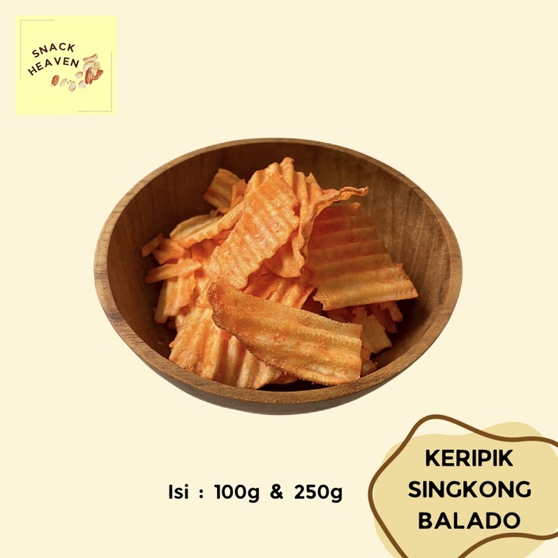 

CEMILAN SNACK KERIPIK KRIPIK CHIPS BALADO 100g