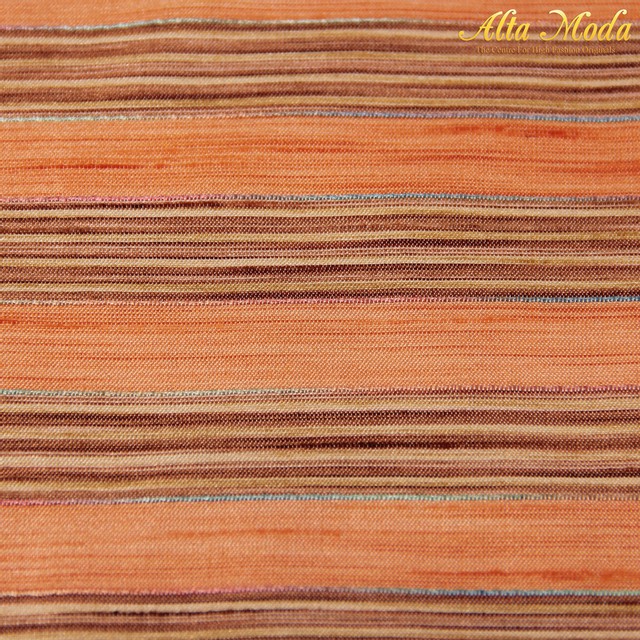 

Alta Moda Jacquard Orange Serat Nanas Garis Cokelat (1M)