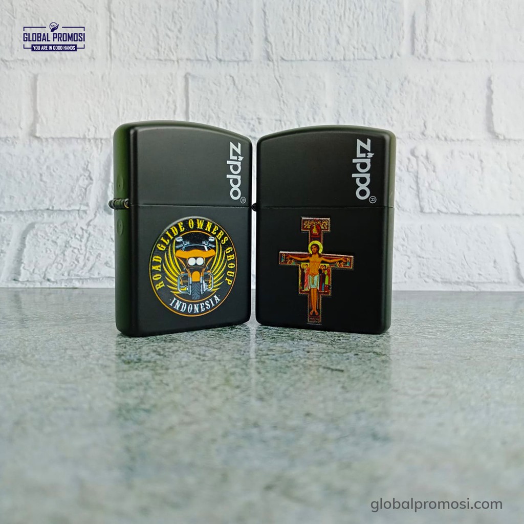 Zippo Premium Custom Print UV Full Warna Gradasi Souvenir/Promosi/Hadiah Design Suka2