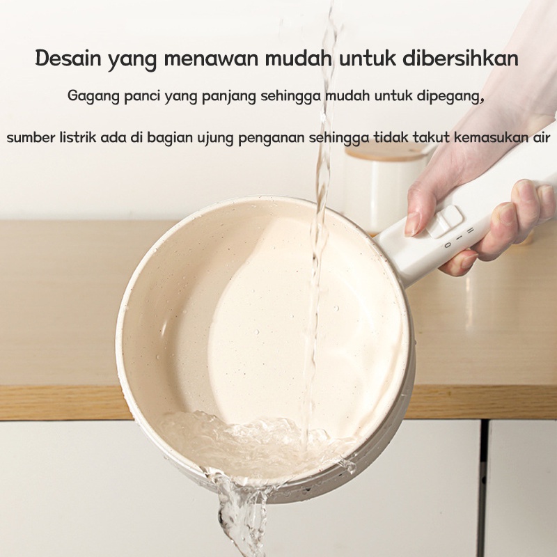 Panci listrik 1.5L HAN RIVER Kompor Serbaguna Kompor listrik pintar Anak Kost/Pelajar/Asrama/Perjalanan Bisnis