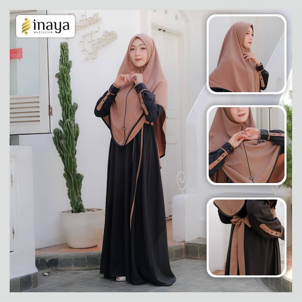 Baju Gamis Wanita Remaja Terbaru 2020 Inaya Lesy Syari Premium Terbaru Shopee Indonesia