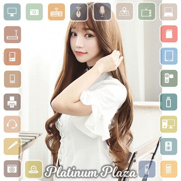 FYNHA Wig Rambut Palsu Model Wavy 65 cm - 131 - Brown`FYD7Z4-