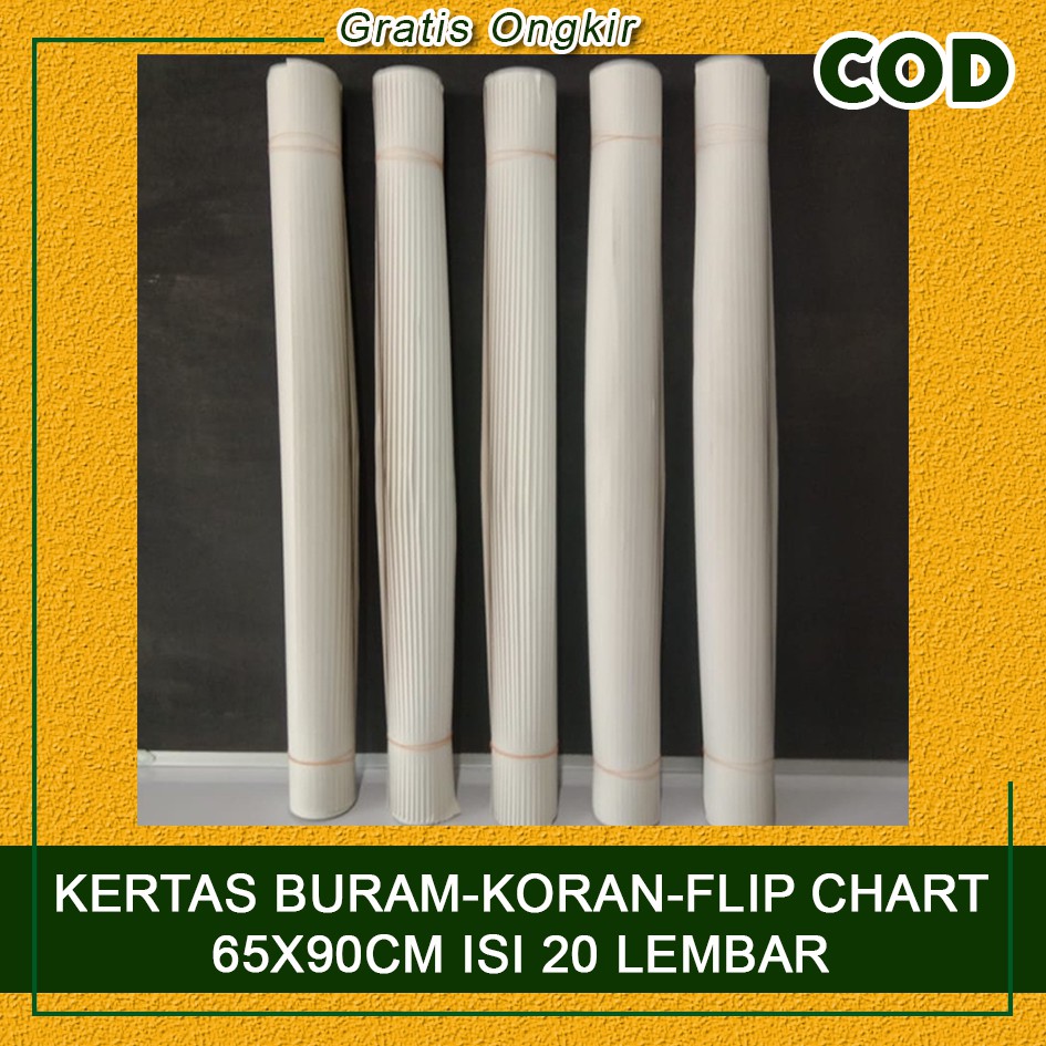 

Kertas Buram Kertas Koran Kertas Flip Chart 65x90cm isi 20 Lembar